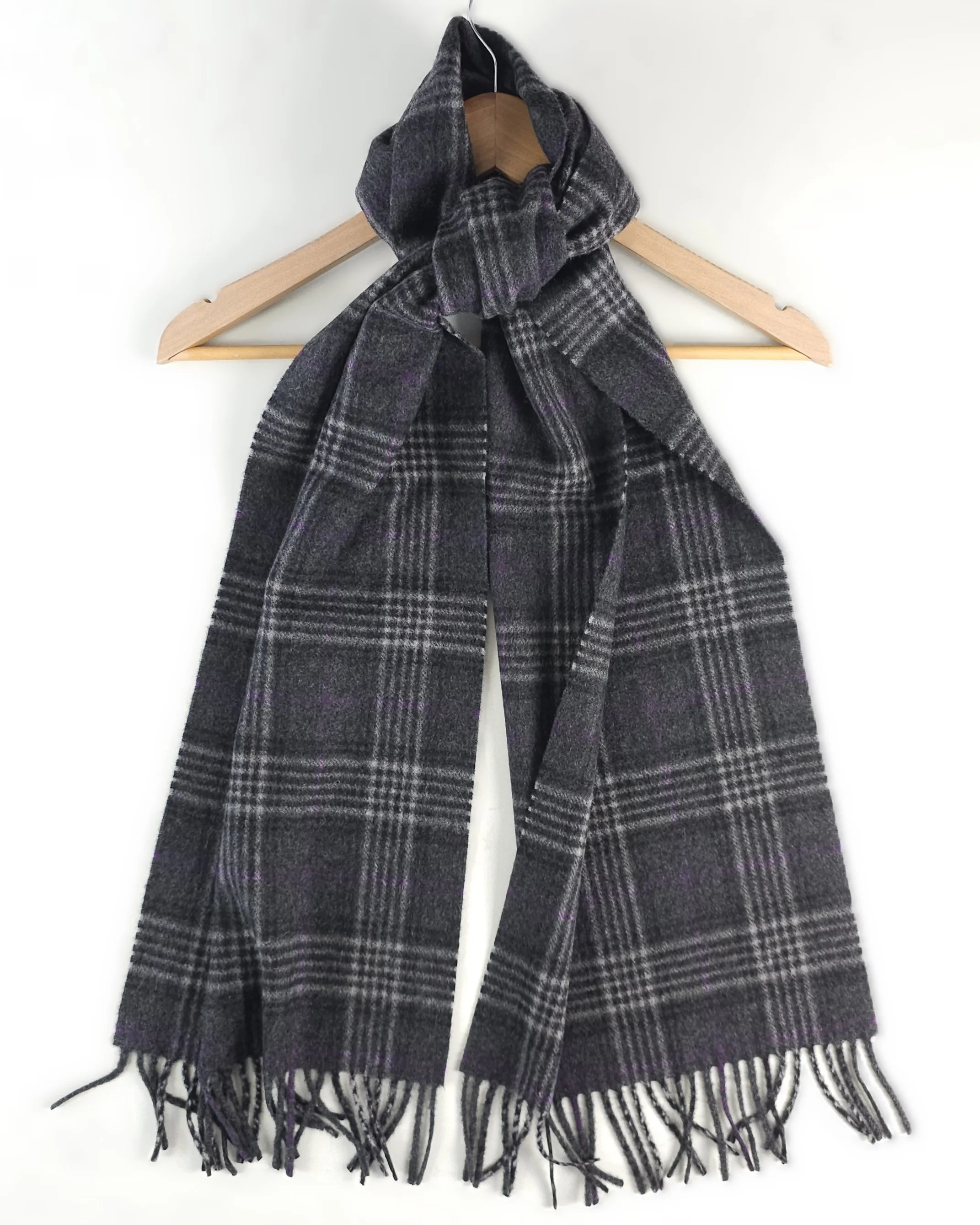 Brushed Scarf / CHECKED BLACK Pieces Black Check Brushed Brushed Scarf / CHECKED BLACK Pieces Black Check Brushed